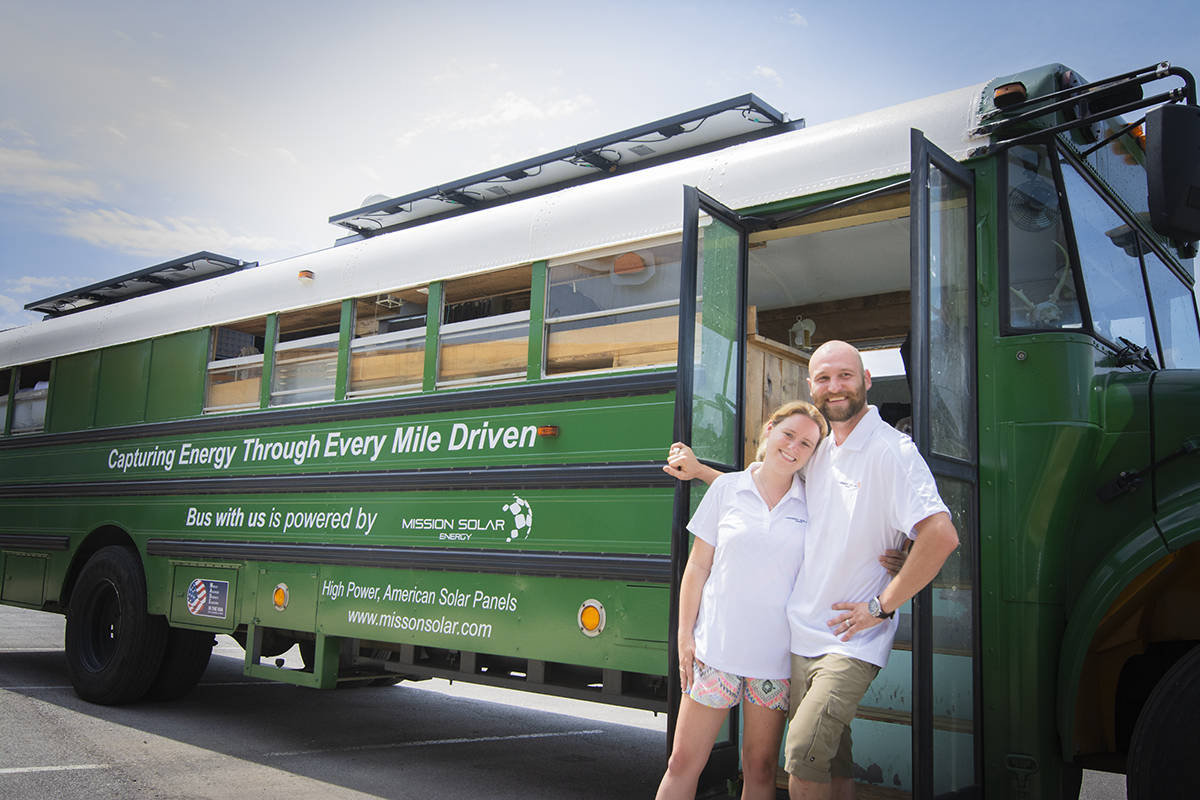 Meet Forrest and Jessica Solar Bus Owners