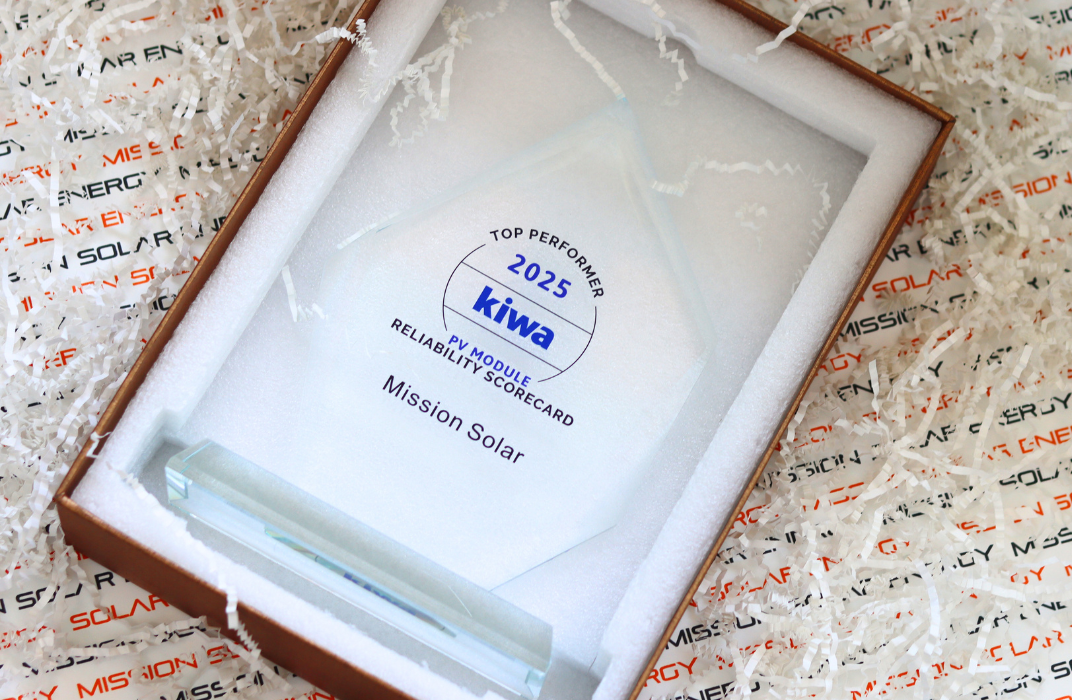 Award for Mission Solar 2025 Top Performer.