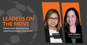 Mission Solar promotes Rachel Su, Laura Anderson.