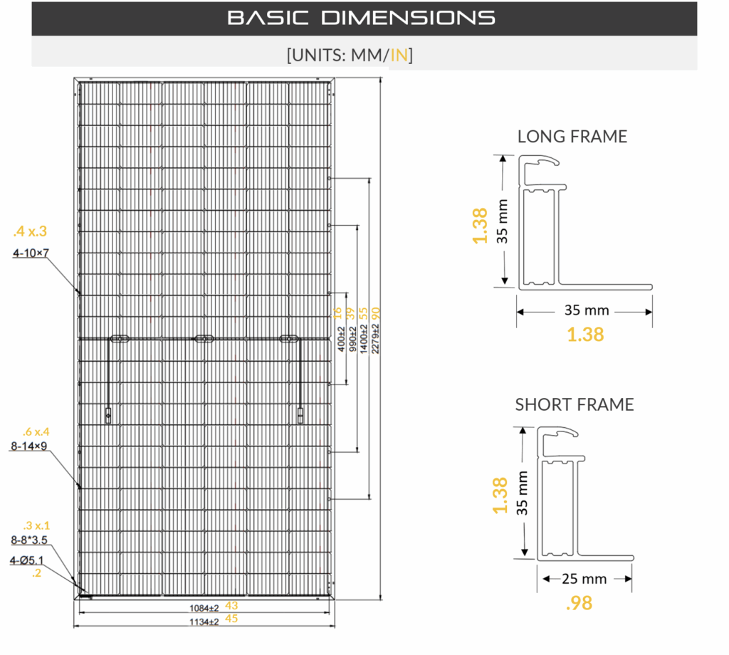 550W Basic Dimensions