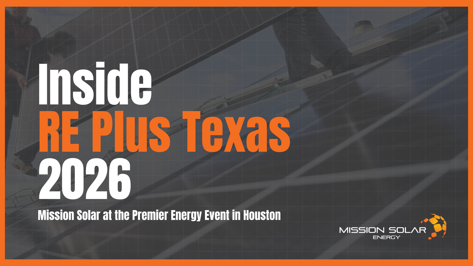 RE Plus Texas 2026 solar energy event banner