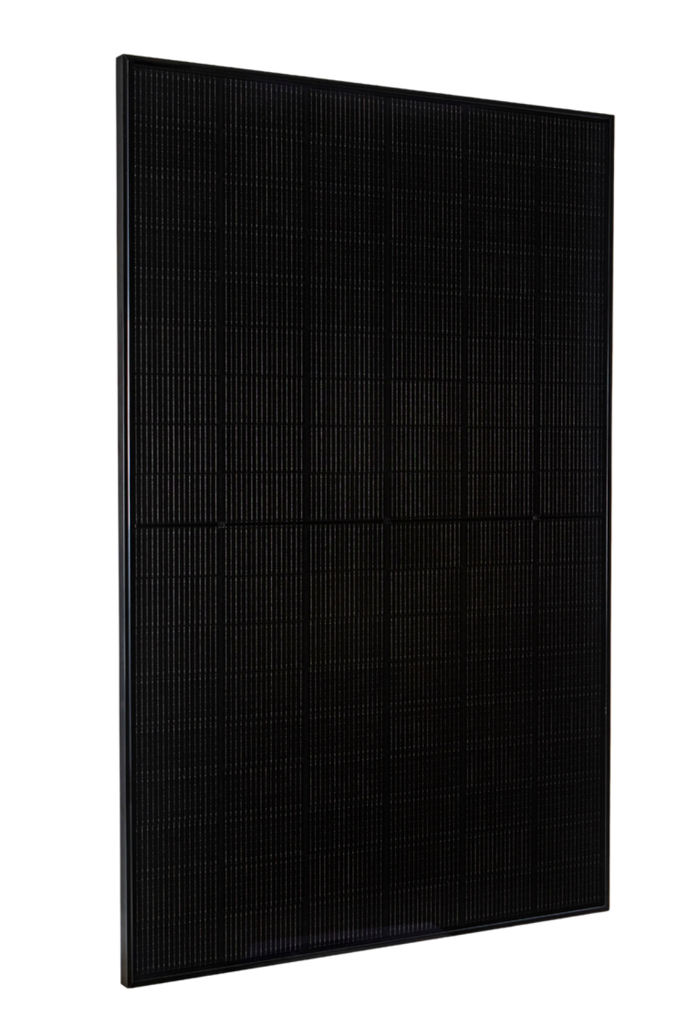 Black solar panel isolated on white background