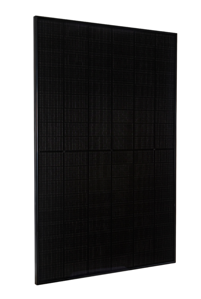 Black solar panel isolated on white background
